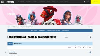 Login Expired or Logged In Somewhere Else - Forums - Epic Games ...