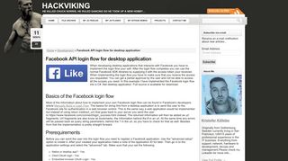 Facebook API login flow for desktop application | Hackviking