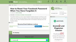 How to Reset Your Facebook Password When You Have Forgotten It