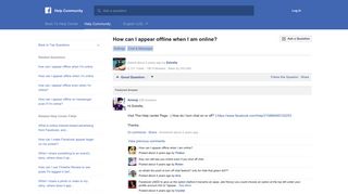 How can I appear offline when I am online? | Facebook Help ...