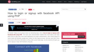 How to login or signup with facebook API using PHP - UandBlog