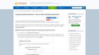 Forgot Facebook password - How to Hack Facebook Password?