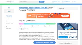 Access netcombo.negociafacil.com.br. Login - Negocia Facil Net