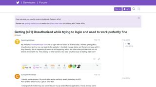 Getting (401) Unauthorized while trying to login and used to work ...