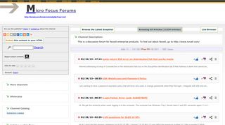 Micro Focus Forums - RSSing.com