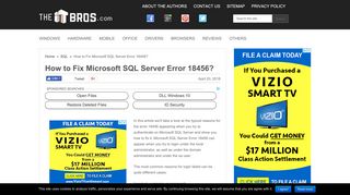 How to Fix Microsoft SQL Server Error 18456? – TheITBros