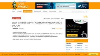 [Solved] Login failed for user 'NT AUTHORITYANONYMOUS LOGON ...