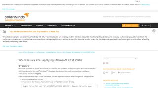 WSUS issues after applying Microsoft KB3159706 - SolarWinds ...