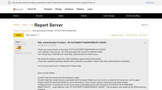 SQL authentication Problem - NT AUTHORITYANONYMO ...