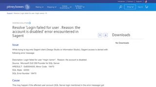 Login failed for user . Reason: the account is disabled