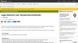 Login failed for user 'domainServerName$'. | Symantec Connect ...