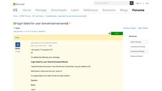 login failed for user domainservername$ : The Official Microsoft ...