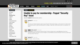 Unable to pay for membership - Paypal 