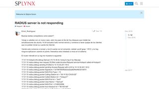 RADIUS server is not responding - Issues - Splynx Forum
