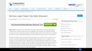 Remove Login Faster (by Safer Browser) - MalwareFixes