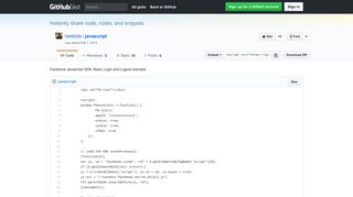 Facebook Javascript SDK: Basic Login and Logout example · GitHub