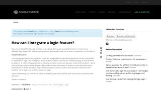 How can I integrate a login feature? - Answers