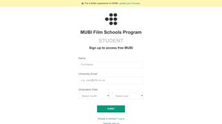 MUBI Film Schools Program