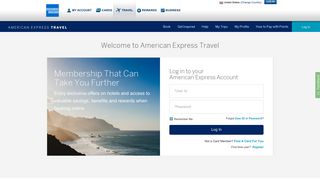 Log In - American Express Travel Services and Travel Reservations