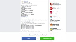 First Travel - Facebook