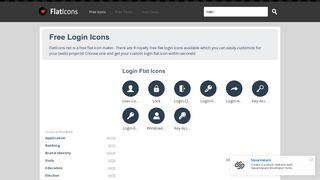 Flat Login Icons - FlatIcons - FlatIcons.net