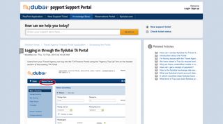 Logging in through the flydubai TA Portal : payport Support Portal