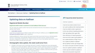 Updating Data on Aadhaar - Unique Identification Authority of India ...