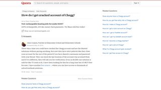 How to get cracked account of Chegg - Quora