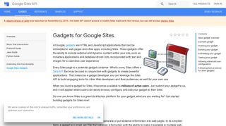 Gadgets for Google Sites | Google Sites API | Google Developers