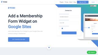 Best Free Membership Form Widget for Google Sites - POWr.io