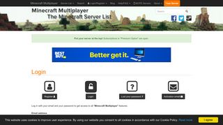 Login on Minecraft Multiplayer - Minecraft Server List