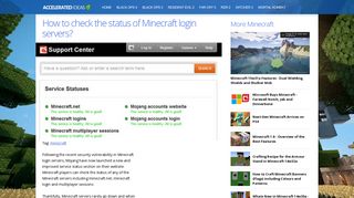 How to check the status of Minecraft login servers? | Accelerated Ideas
