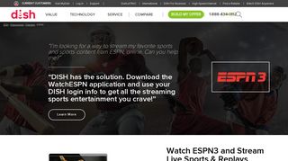 ESPN3 & WatchESPN App - Live Sports and Rebroadcasts | DISH