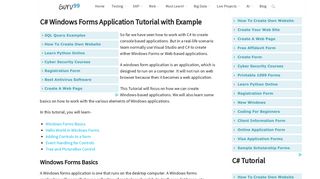 C# Windows Forms Application Tutorial with Example