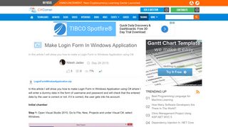 Make Login Form In Windows Application - C# Corner