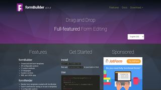 jQuery formBuilder | Drag & Drop Form Creation