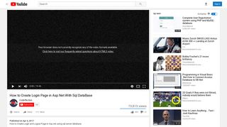 How to Create Login Page in Asp.Net With Sql DataBase - YouTube