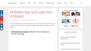 50 Modern Sign-Up & Login Form UI Designs | Web & Graphic ...
