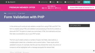 Form Validation with PHP — SitePoint