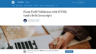 Form Field Validation with HTML (and a little Javascript) - itnext