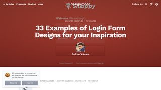Websites Examples Andrian Valeanu 33 Examples of Login Form ...