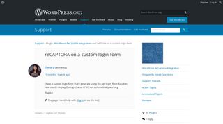 reCAPTCHA on a custom login form | WordPress.org