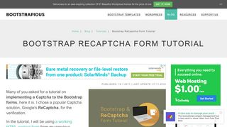 Bootstrap HTML Contact form with Captcha - Step-by-step Tutorial
