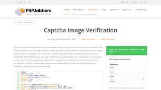 PHP Capthca Image Verification | PHP Tutorial | PHPJabbers