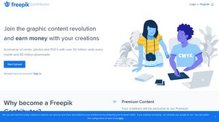 Start earning money with Freepik Contributor