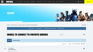 unable to connect to fortnite servers - Forums - Epic Games | Store