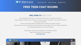 Free Teen Chat Rooms - #1 Chat Avenue