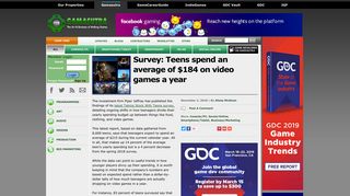 Survey: Teens spend an average of $184 on video games a year