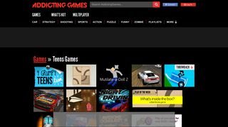 Teen Games - Online Games for Teen Girls at Addicting Games