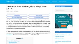15 Games like Club Penguin to Play Online [2018] | LyncConf